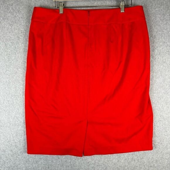 Lane Bryant Womens Plus Size 18 Mini Pencil Skirt Red Back Zipper Slit NWT - Picture 5 of 6